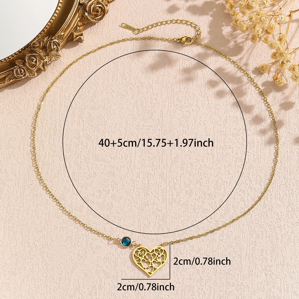 Personalized Heart-shaped Hollow Name Necklace Made Of Stainless Steel High-end Collarbone Chain Light Luxury Accessory