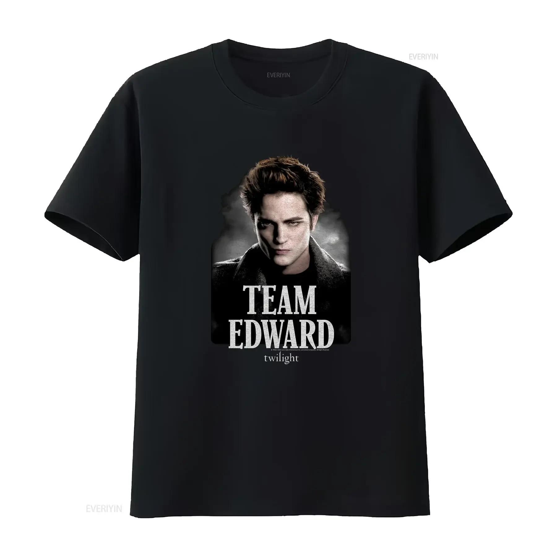 HOT NEW Twilight Team Edward Black T Shirt ALL COLOR S 5XL vintage Washed Stretched graphic streetwear Unisex Versatile