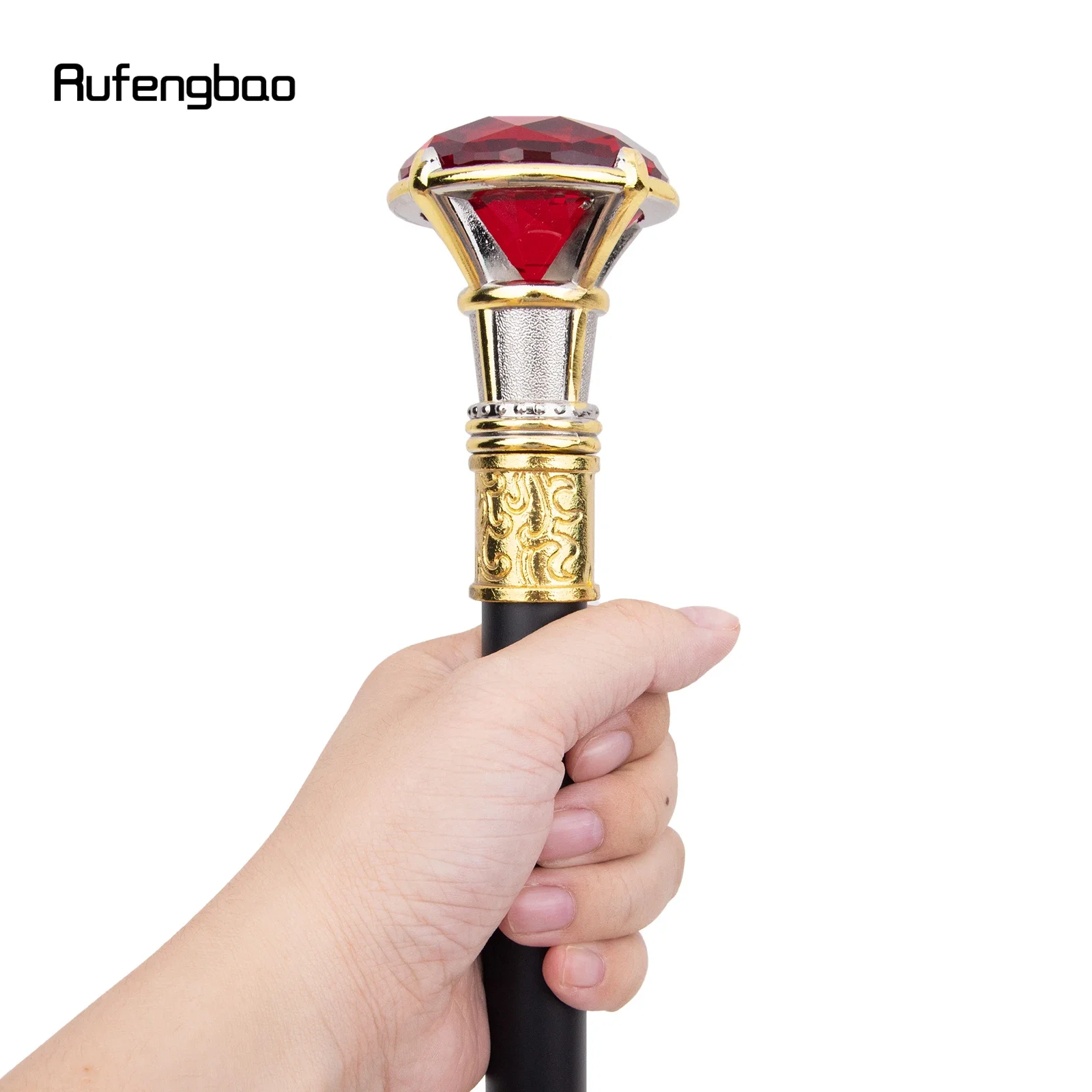 الأحمر الماس الذهبي الأبيض واحد مشترك عصا المشي الزخرفية تأثيري حزب المألوف عصا للمشي هالوين Crosier 90 سنتيمتر