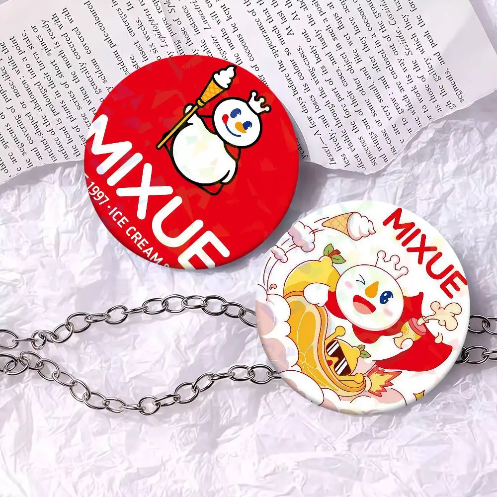 Cute Funny Mixue Ice Cream Tea Snow King Badge Brooch Creative Figure Brooches Bag Hat Clothing Accessories Gifts