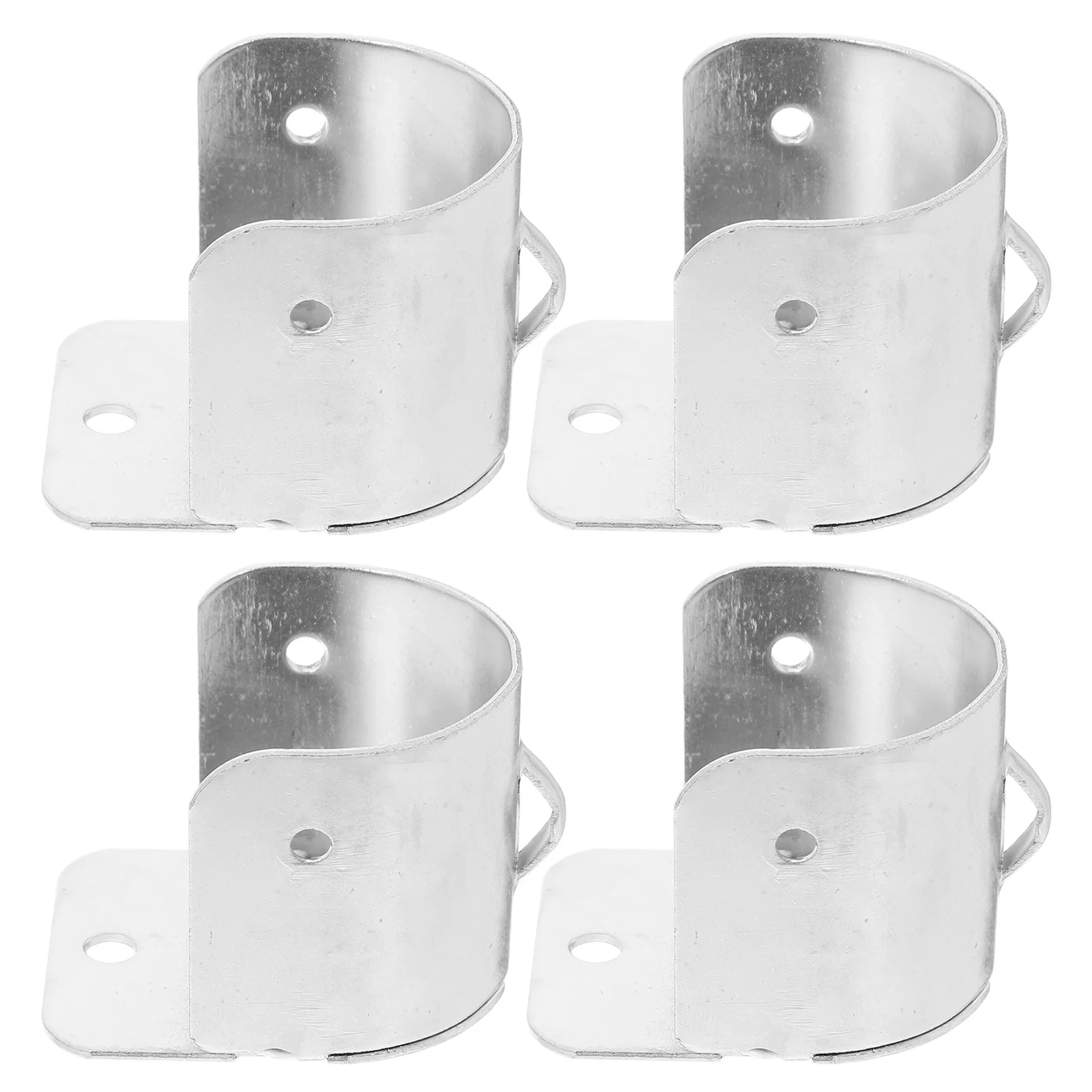 

4Pcs Stainless Steel Curtain Rod Brackets Side Mount Heavy Duty Holders Support for Stable Curtain Installation Home Office