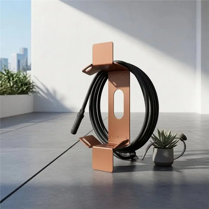 LLCS-Wall Mounted Watering Hose Organizer Garden Hose Hanger Iron Hose Reel Detachable Water Pipe Hook For Outdoor Range