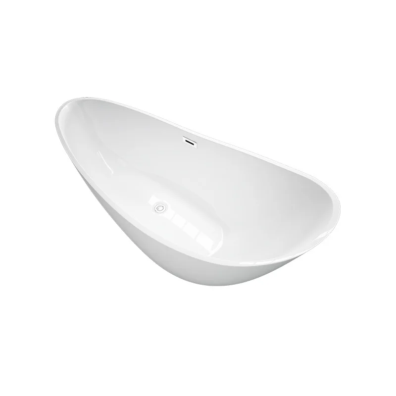 

Crescent-shaped art hotel household acrylic independent 1.9m large bathtub, diligently explore the manufacturer's supply QT-062