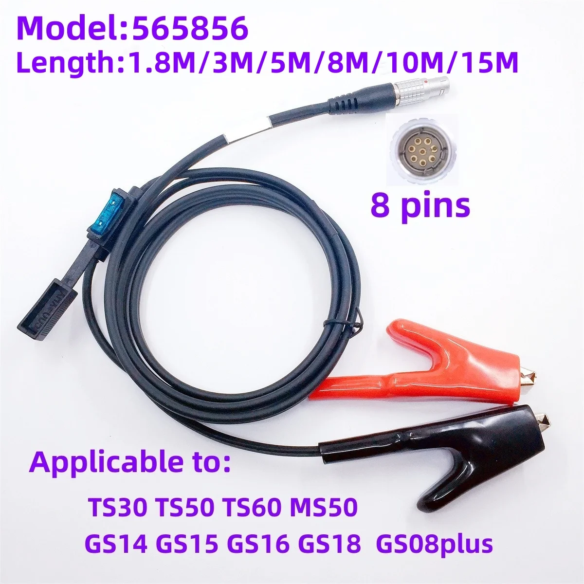 

Power Cable 565856 Applicable to Leica TS30/50/60 MS50 Total Station or GS14 GS15 GS16 GS08plus Surveying Instrument Cable