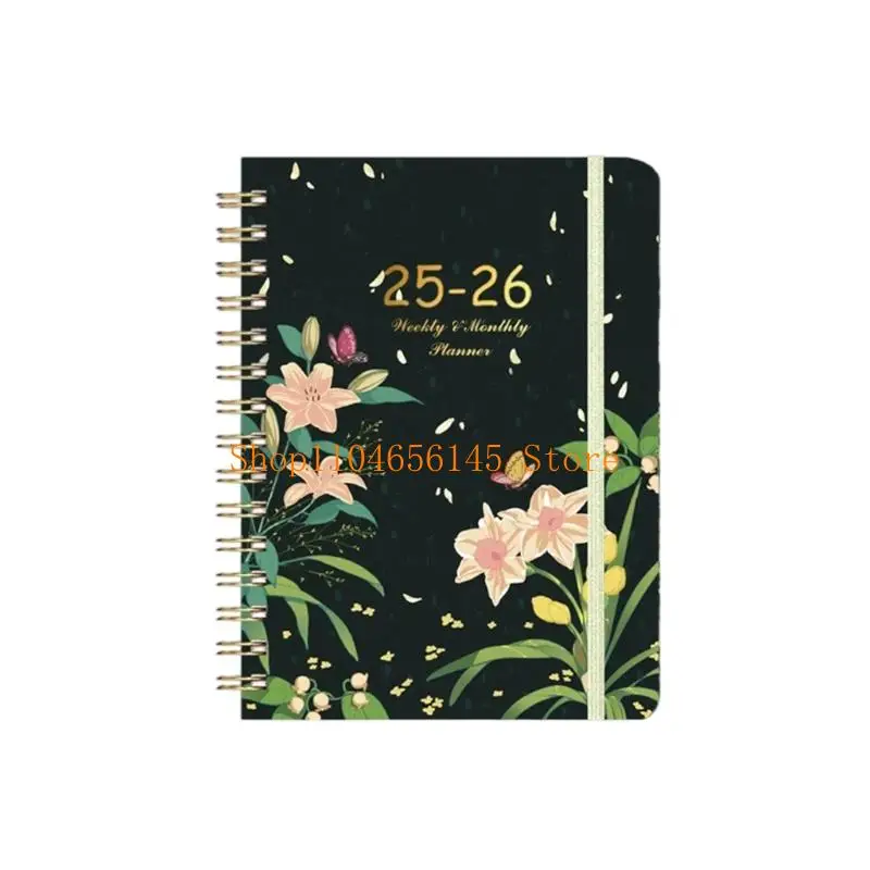 5ASD Elegant English Weekly Schedule Journal Spirals Binding Design for Student Professionals