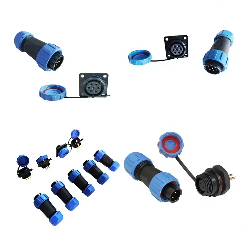 for Series IP68 Waterproof Circular Aviation Connector Male Female Threaded 2-12 Pin 380V Power Cord Connector