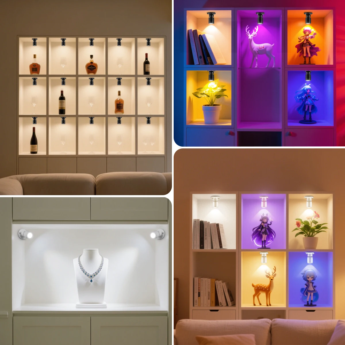 Picture 7: 1W 5V Mini USB LED Spotlight Indoor Lighting Surface Mounted Spot Lights For Showcase Cabinet Multicolor Choose