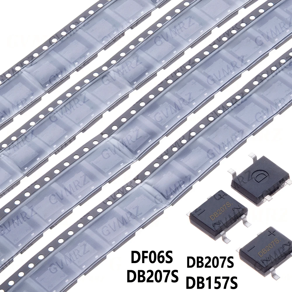 10/100PCS DB107S DB107S DB157S DB207S DF06S SOP SOP4  2A 1000V Bridge Rectifiers 1A 1000V  DB107S DB157S