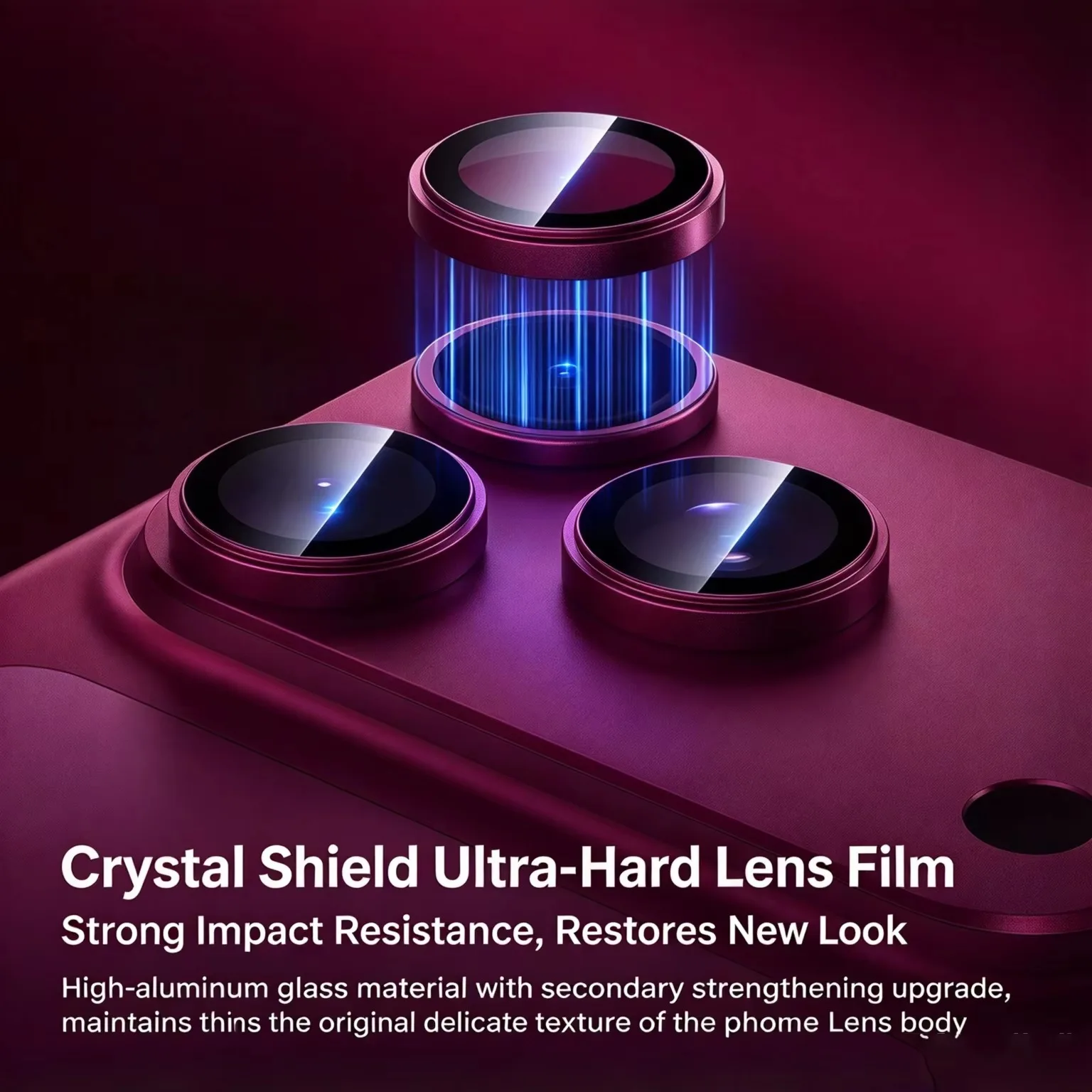 2-3PCS Metal Ring Glass Back Camera Protector Film For iPhone Duo 18 17 14 16 12 15 13 Pro Max Full Cover Lens Cap Scratch Proof - view 2