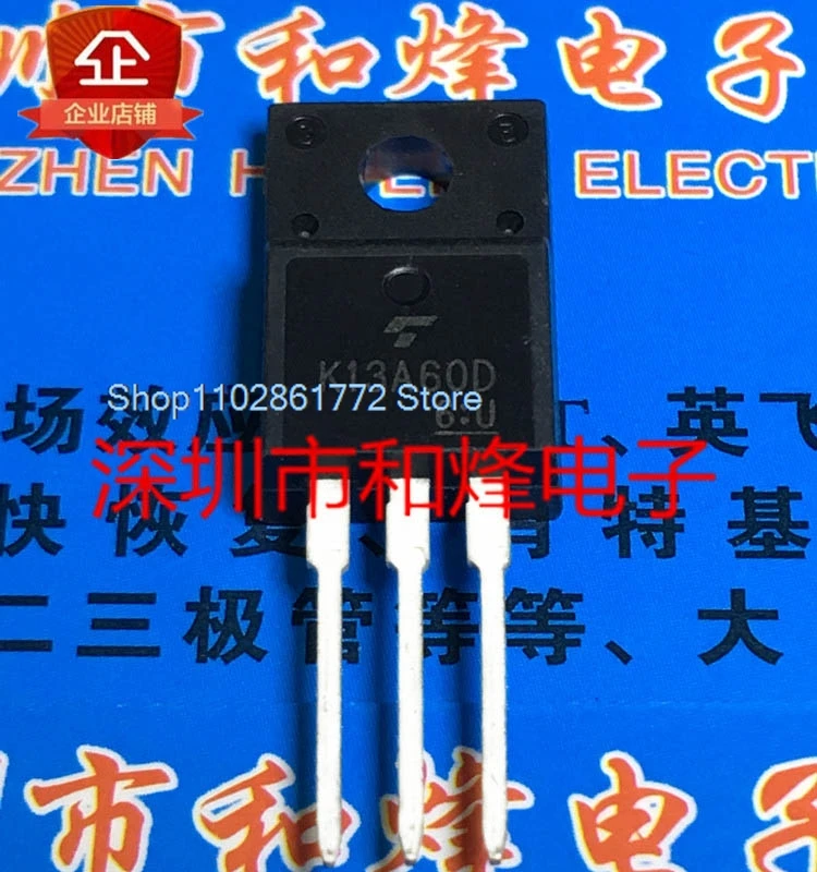 (10PCS/LOT) K13A60D TK13A60D  TO-220F MOS 600V 13A