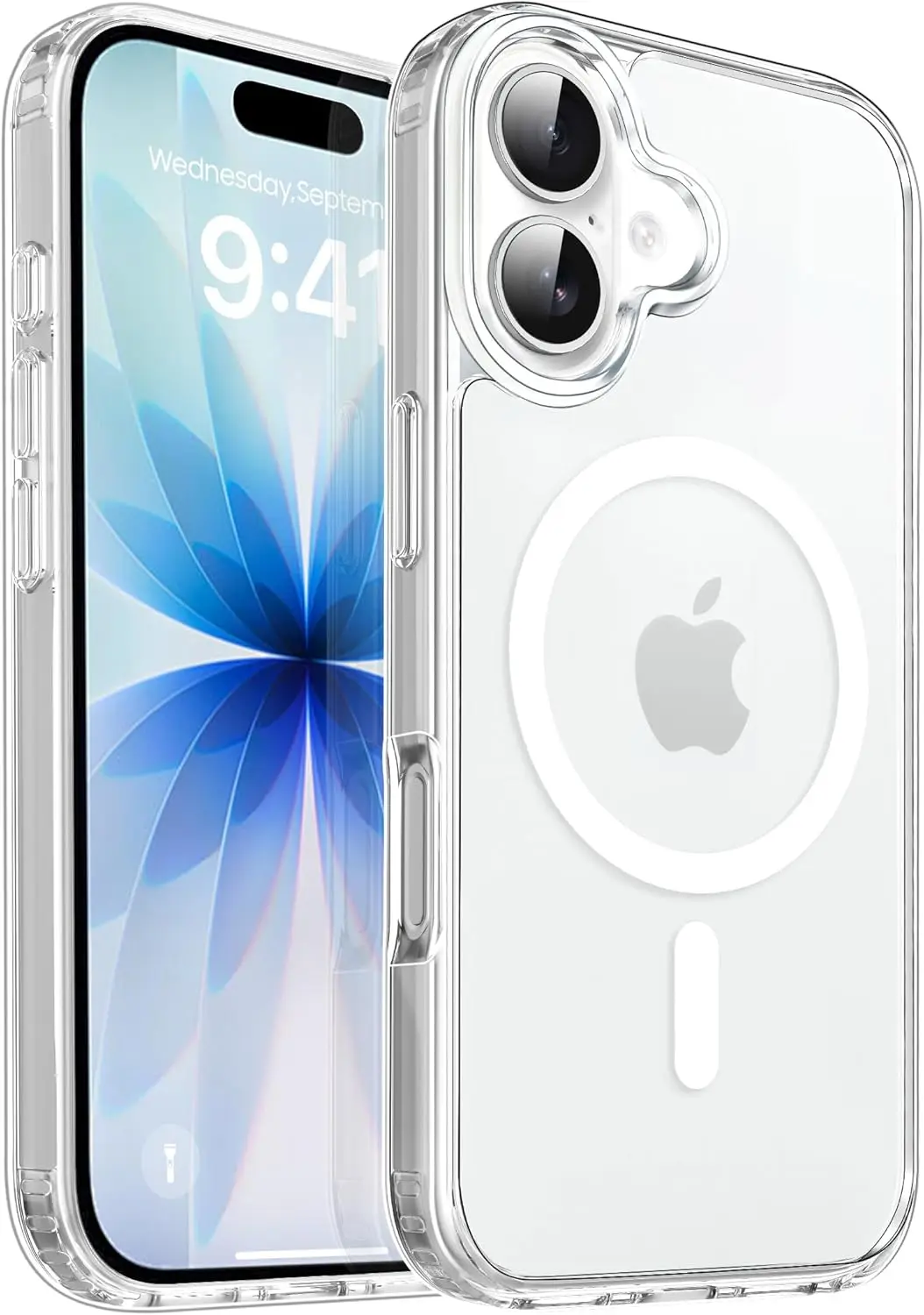 Transparant magnetisch hoesje voor iPhone 17 16 Pro Max 15 14 Plus Draadloos opladen Cover 13 12 Mini 17 Air Magsafe beschermhoes - afbeelding 1