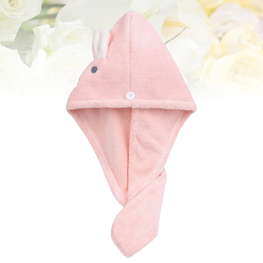 

Super Absorbent Hair Drying Cap Thickened Dry Bath Towel Wrap For Women Men Lightweight Portable Rabbit Ear Shape