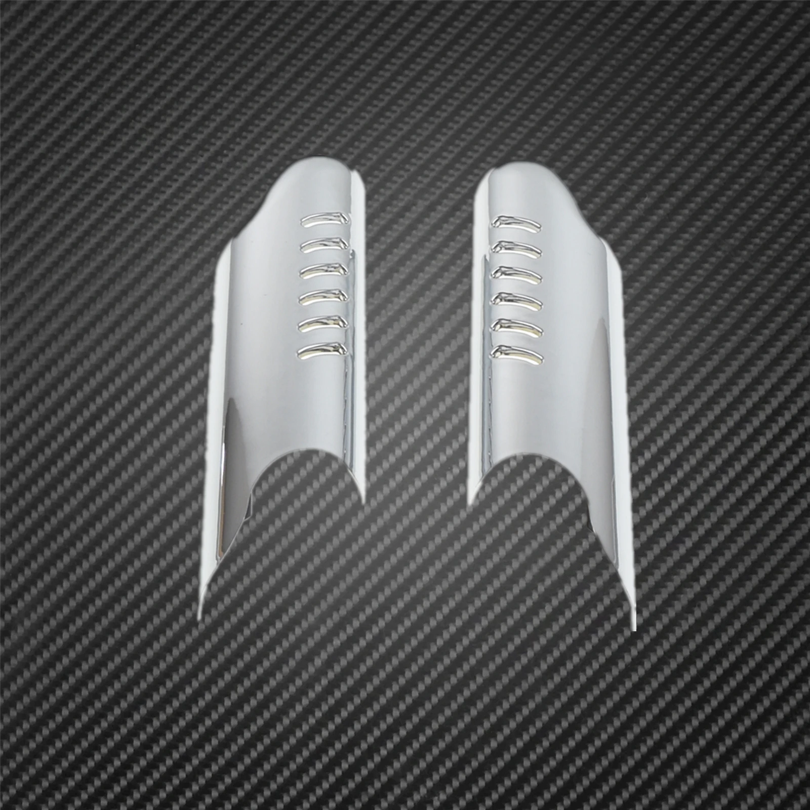 2XMotorcycle Fork Lower Leg Deflectors Shield Cover For Harley Touring FLHT Road King Street Road Glide FLHX CVO FLHXSE 2000-13