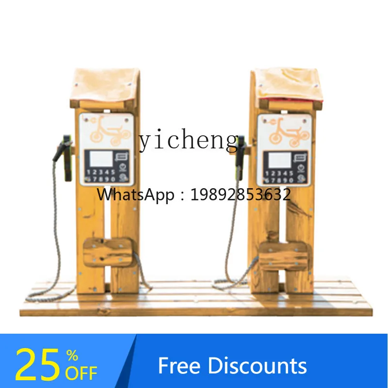 

AF Children Play House Simulation Outdoor Wooden Gas Station Kindergarten Traffic Riding