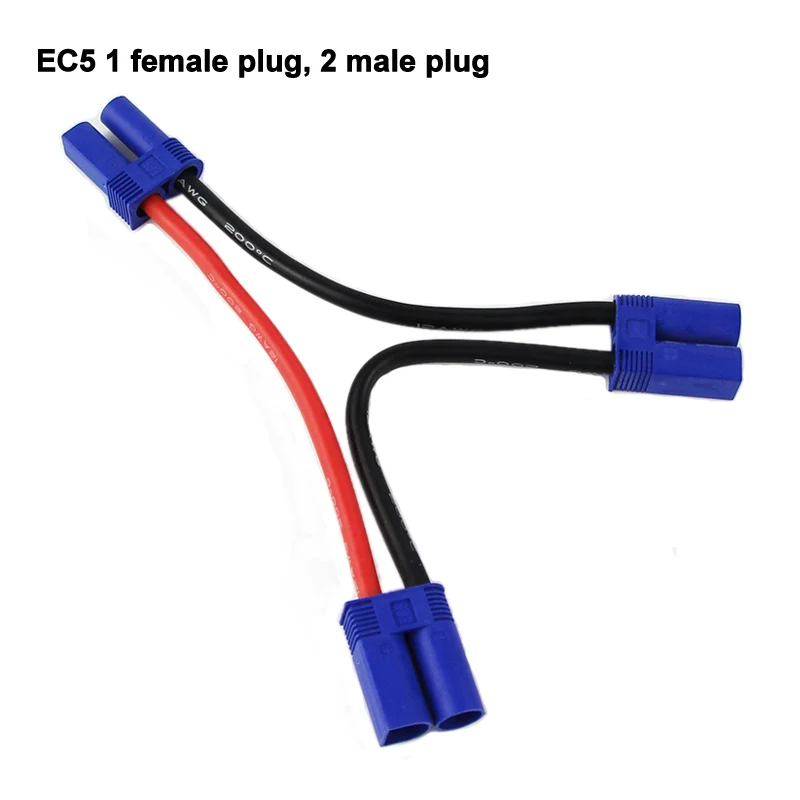Xt60 Xt30  Ec5 T Plug Parallel Battery Connector Cable Extension Y/o Separator Plug Adapter With Awg Wire For Rc Fpv
