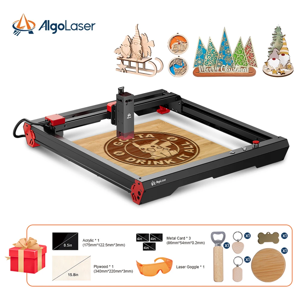 AlgoLaser Laser Engraver 10W Output 40X85CM Higher Accuracy Diode CNC Laser Cutter DIY Printer Wood Router Lightburn APP WIFI