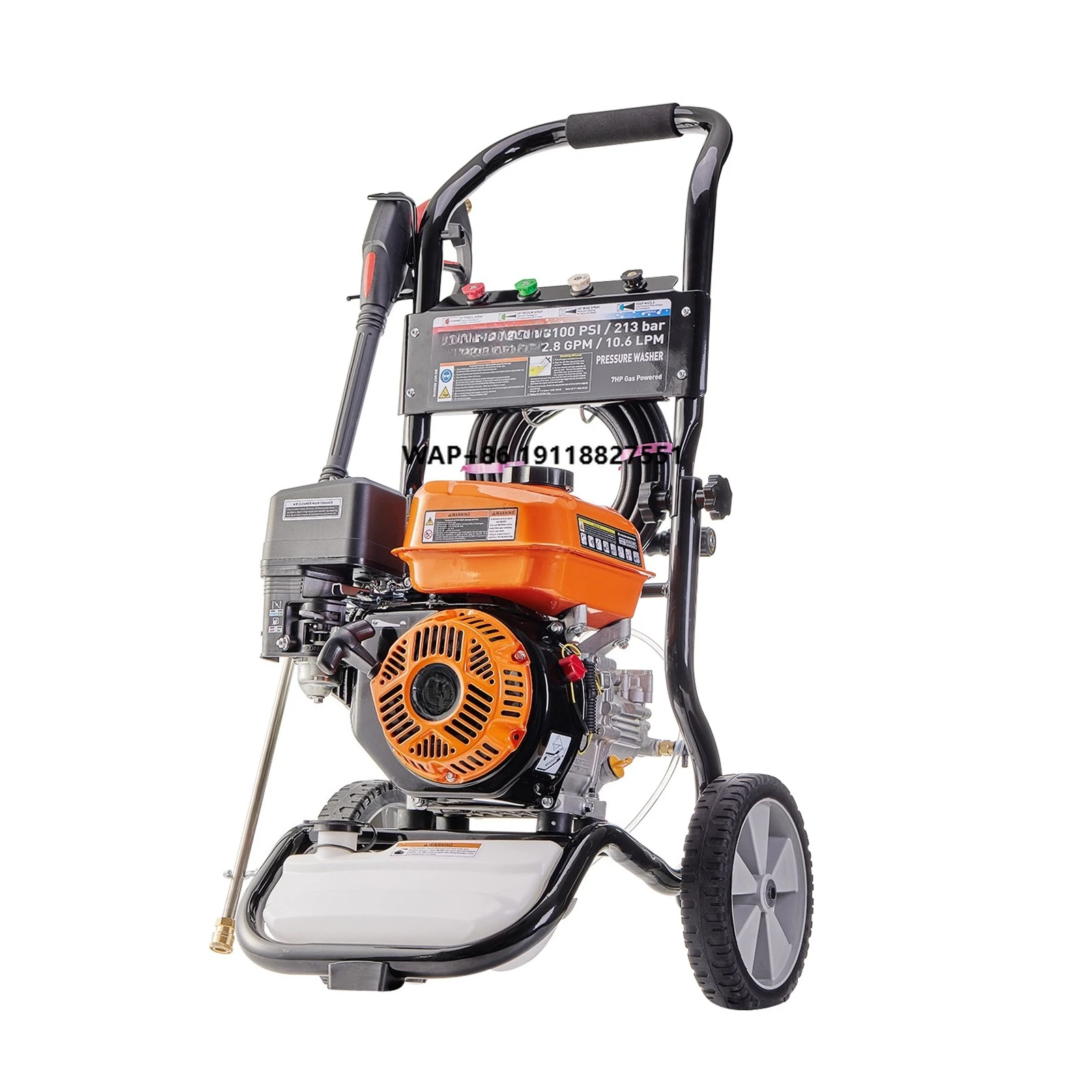 Portable 3100PSI High Pressure Washer With 214Bar Cleaning Pump for Car Farm and Multi Surface Home Use