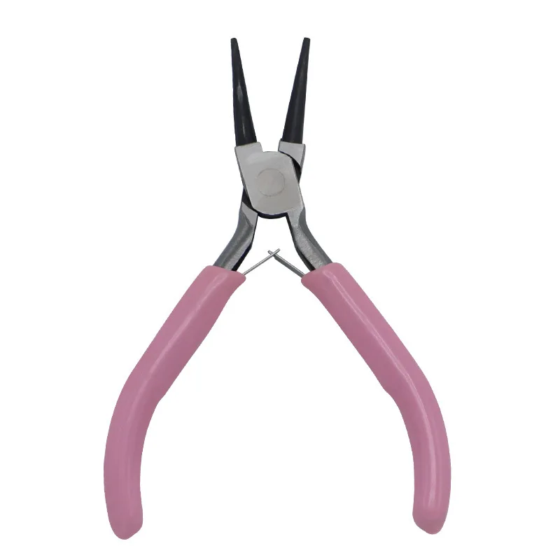 مجموعة كماشة يدوية الصنع للمجوهرات متعددة الوظائف - كماشة صغيرة مائلة بنقطة أنف مستديرة للصياغة #4