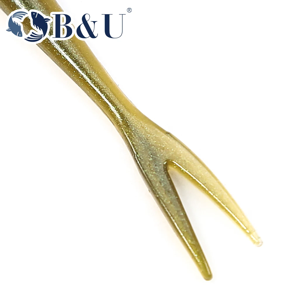 B&U Super Fluke Schwimmende Künstliche Weichköder Leurre Souple für Barsch und Hecht, Minnow-Angelköder, Kostenloser Versand – Detail 7