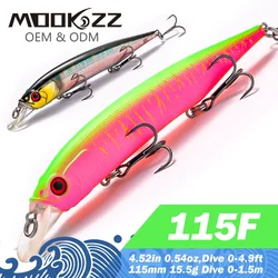 New Floating Minow 15.5g/115mm Fishing Lure Cast Deep Bait Crank Wobbler Pesca Swimbait carp fishing fishing bait