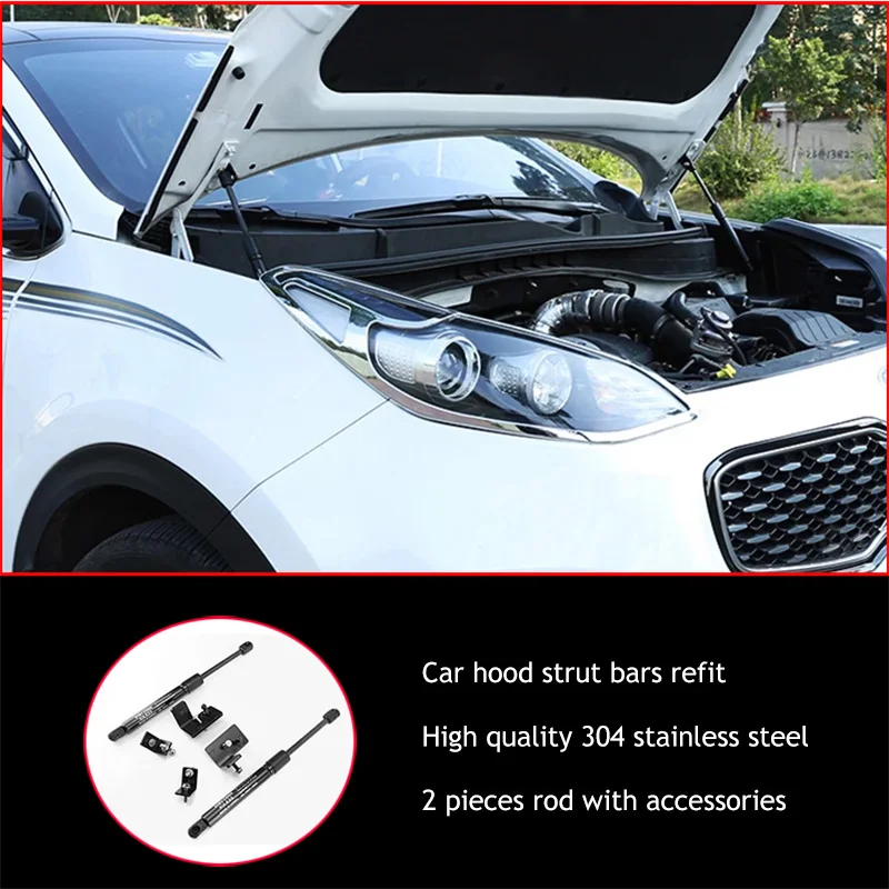 For Kia Sportage 2016 2017 2018 2019 2020 QL KX5 Car Front Hood Engine Cover Hydraulic Rod Strut Spring Shock Bars Bracket