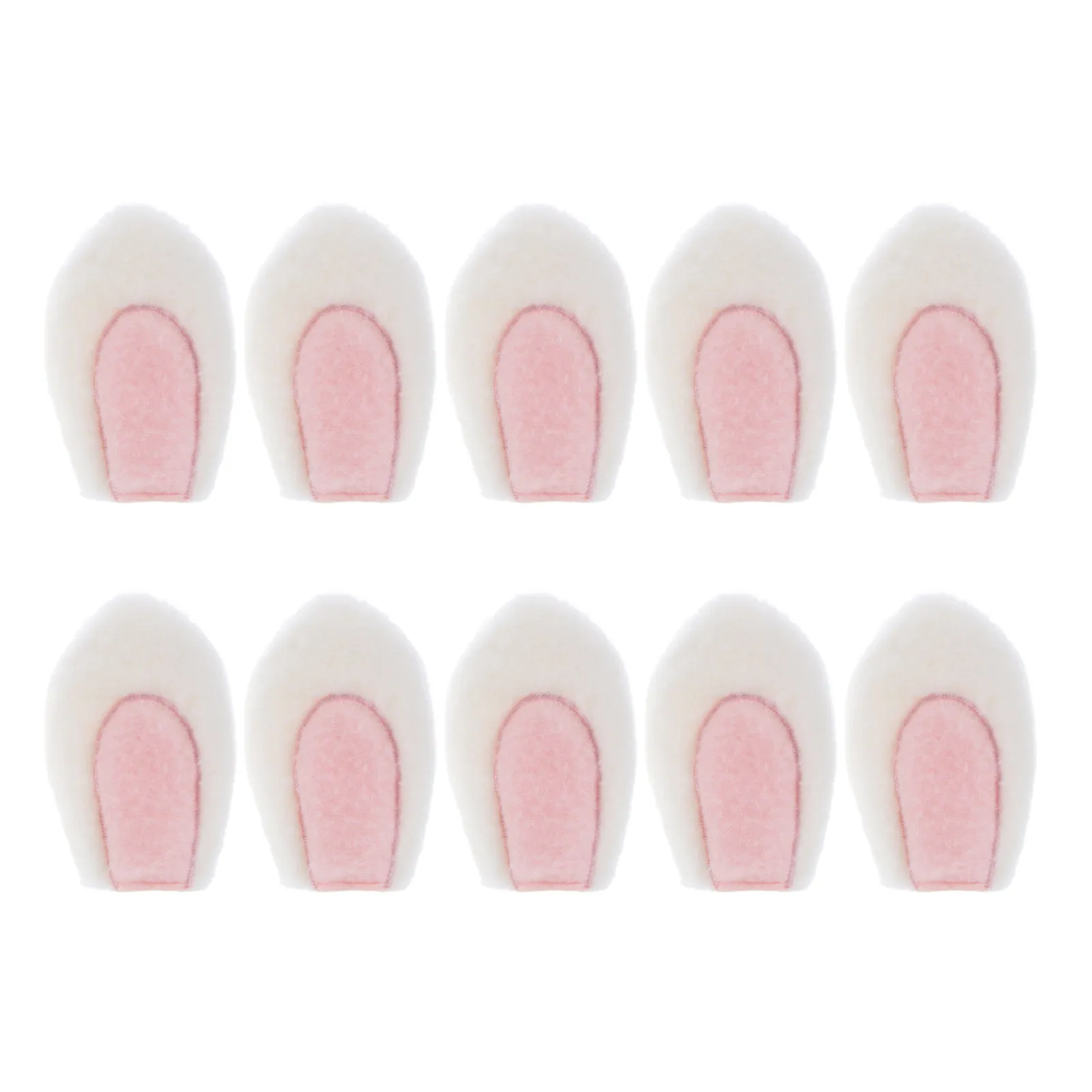 10Pcs Bunny Ears Soft Craft Ear Charms for Stuffed Animal Projects DIY Hairpins Dress-Up Cosplay Aesthetic Decor Amusement Use