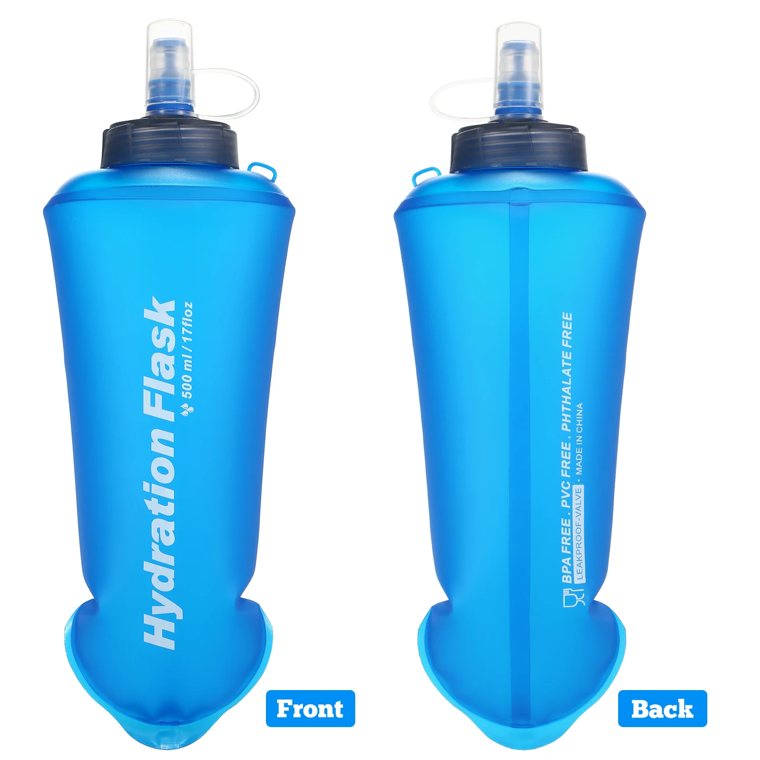 500ml weiche zusammen klappbare TPU-Wasser flasche zum Laufen Wandern Radfahren Klettern