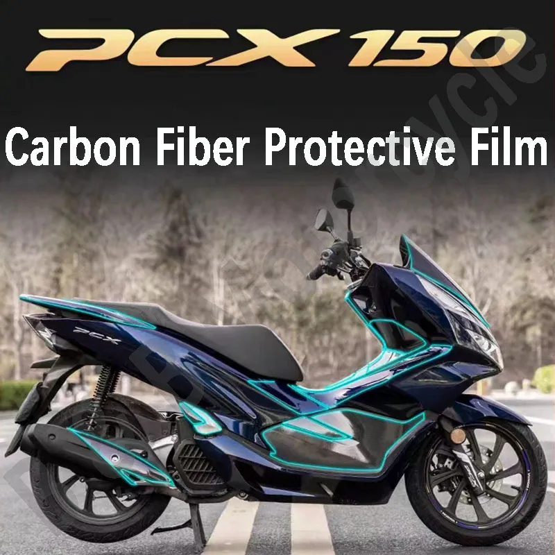 

Sit for Honda PCX150 Sticker Carbon Fiber Film Paint Surface TPU Transparent Protective Film Body Sticker