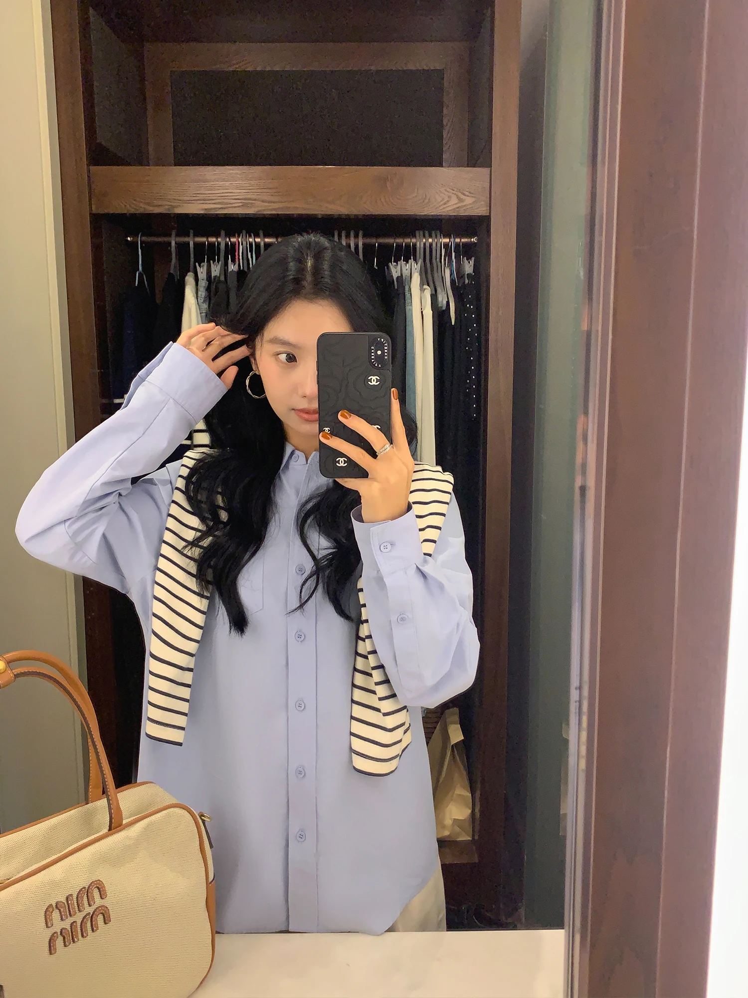 

Свободные повседневные женские брюки Long Sve irt, многослойные, синие, хлопковые, удобные, дышащие, Mulvan, модные, универсальные