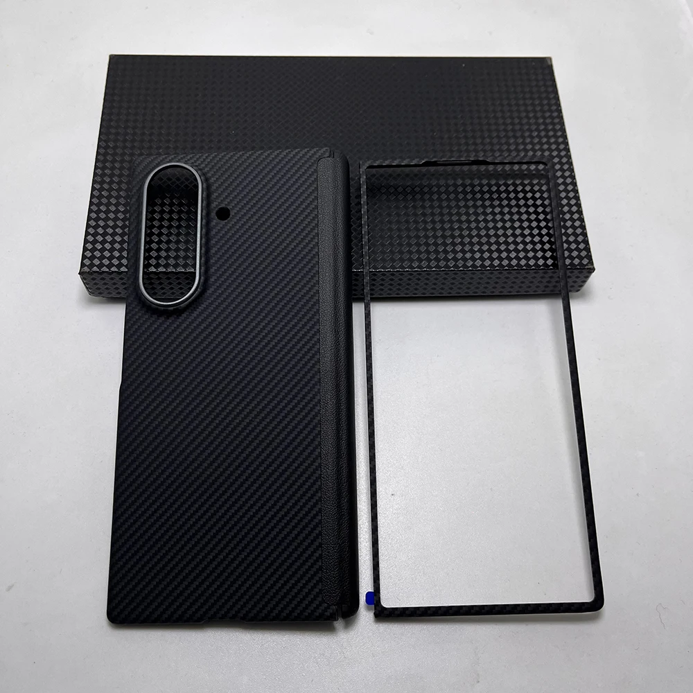 

Real carbon fiber For Magsafe Magnetic For Samsung Galaxy Z Fold 8 Ultra Carbon Case Thin Lens protection Aramid Fiber cover