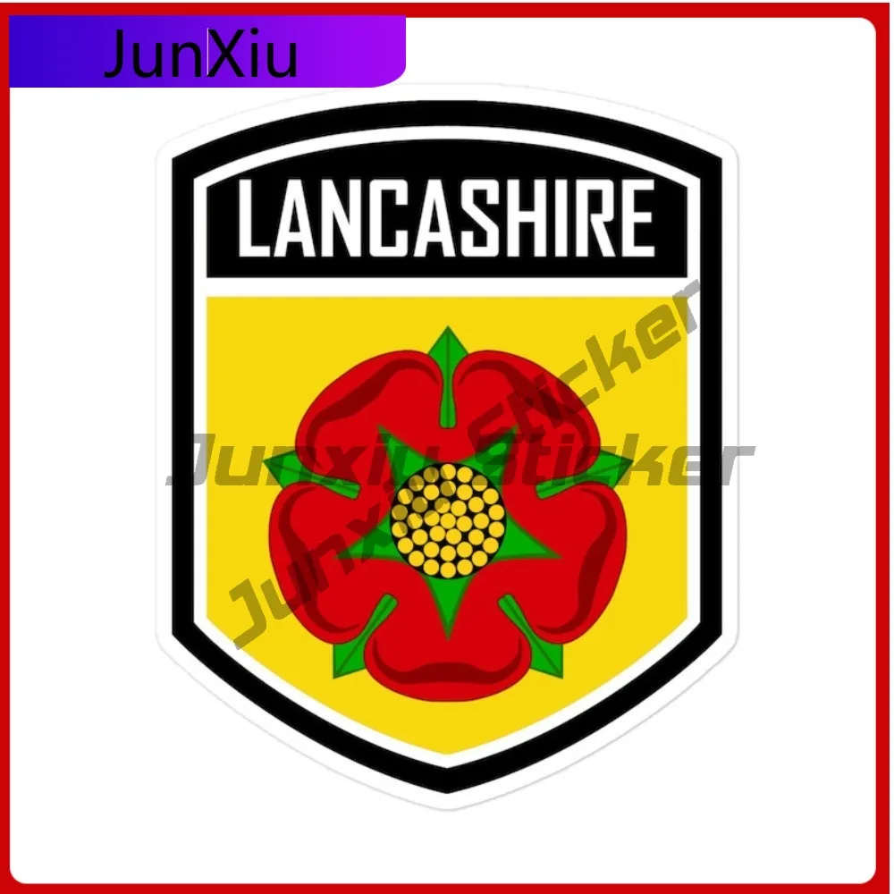 Lancashire County England Eye Catching Unique Premium Flag Emblem Stickers Waterproof Vinyl Decal for Laptop and Phone