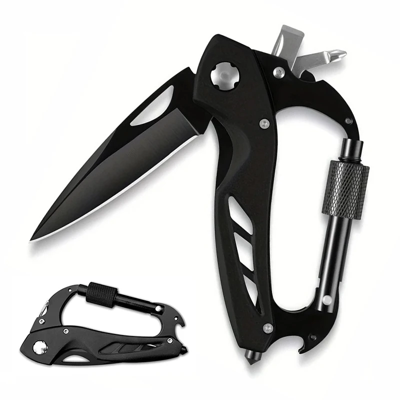 Многофункциональный складной нож с пряжкой для альпинизма EDC, портативные карманные ножи, многоцелевой инструмент для выживания в кемпинге
