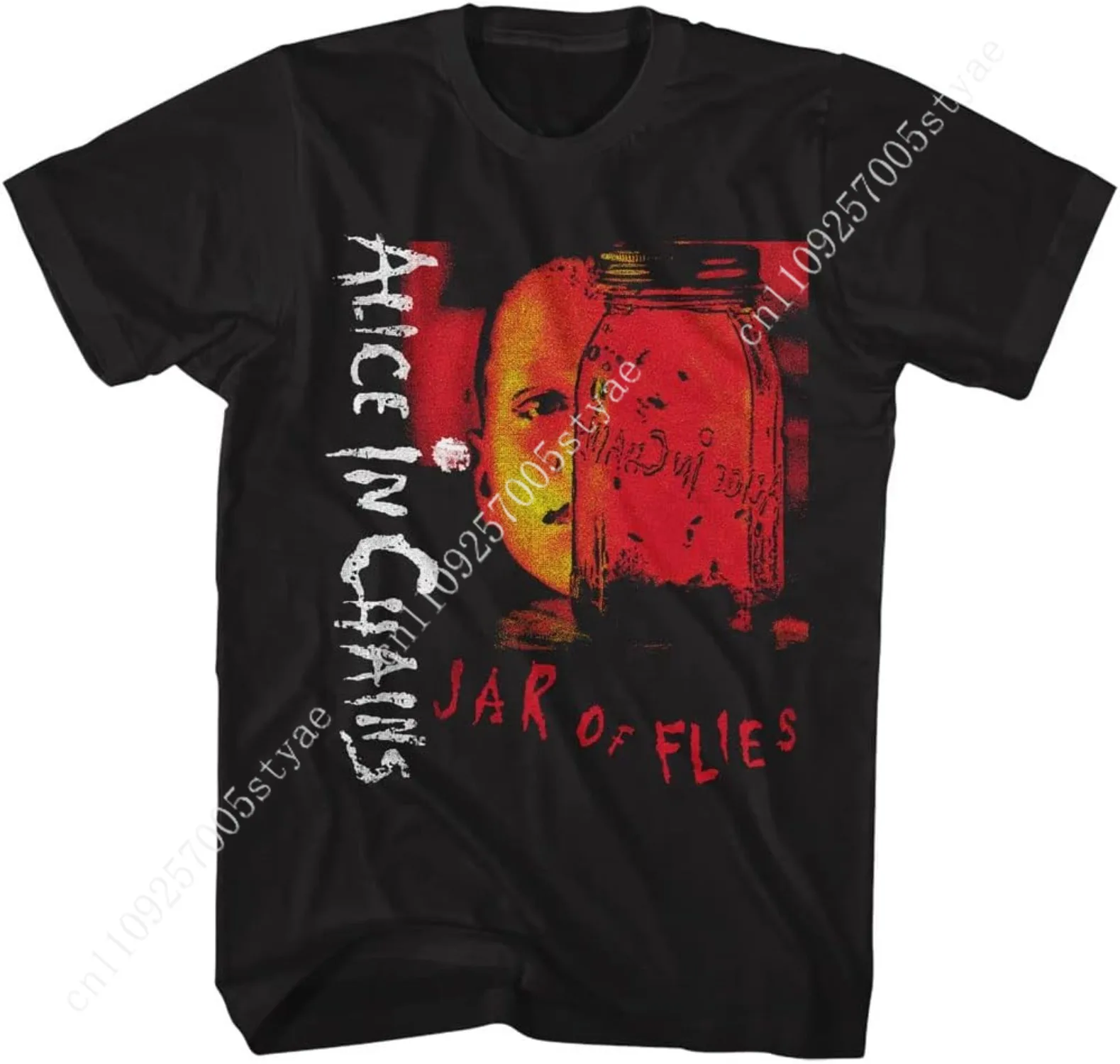 

Alice in Chains T Shirt Jar of Files Mens Short Sleeve T Shirts 90s Music Vintage Style Graphic Tees