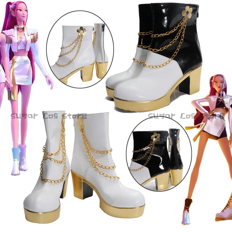 Anime Demon Hunters Mira Scarpe Cosplay Stivali KPOP Huntrix Scarpe da performance sul palco per donna Uomo Halloween Carnevale Festa Propss