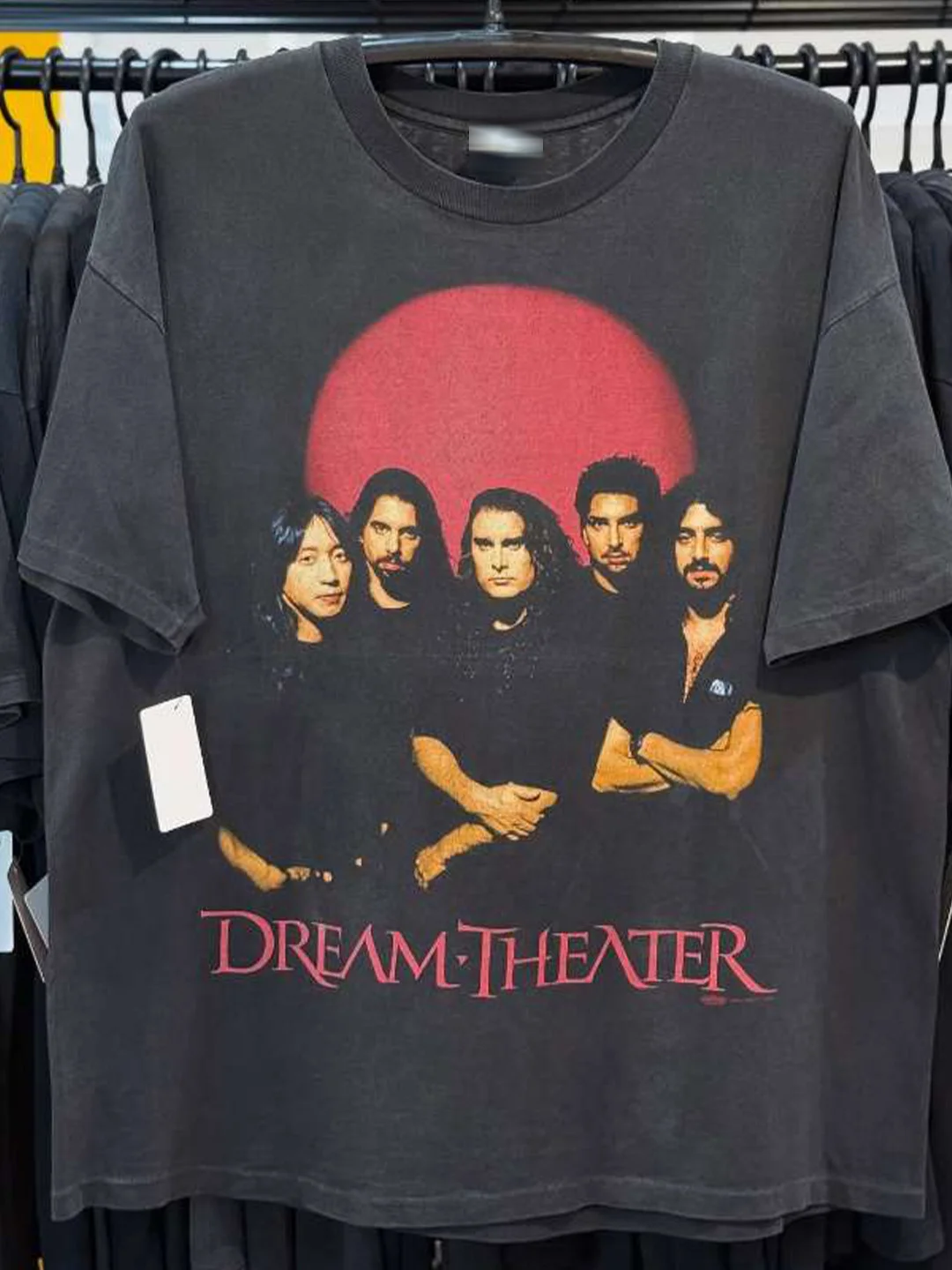 Dream Theater Band Tour American Style Short Sleeve T-Shirt Vintage Half Sleeve Cotton Breathable Printed Casual Tee for Teens