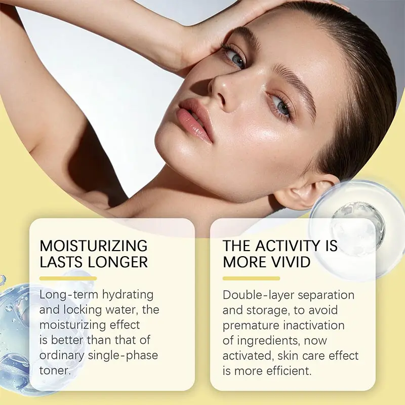 Refreshing Double-layer Toner Spray Moisturizing Facial Spray Gently Care Moisturize Facial Skin Fresh Shiny Brighten The Skin