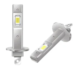 2Pcs H1 LED Car Headlight Bulb H3 Fog Light Fanless Wireless Mini Size Auto Lamp 12V 24V 120W 20000LM 6000K White