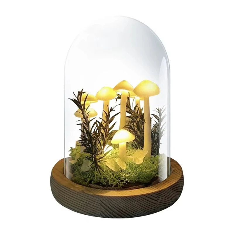 A01F-Small Mushroom Lamp Handmade Mushroom Night Light Novelty Nightlight Project Small Mushroom Lamp Arts And Crafts