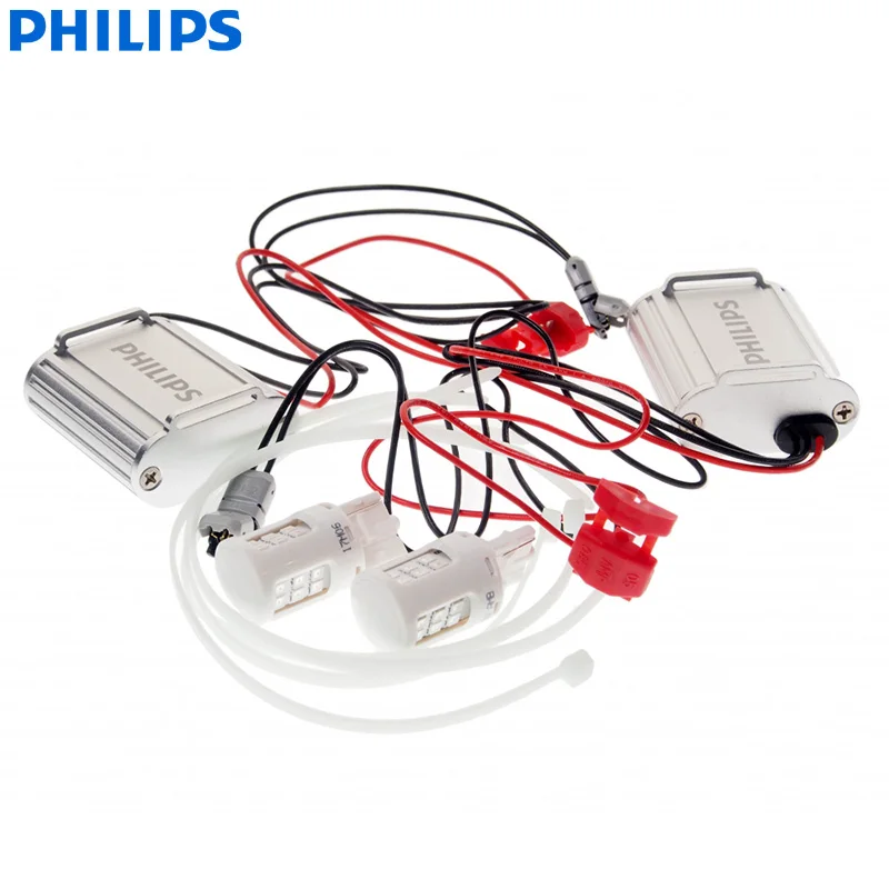Philips WY21W T20 Ultinon LED with 2x LED CANbus Adapter Auto Turn