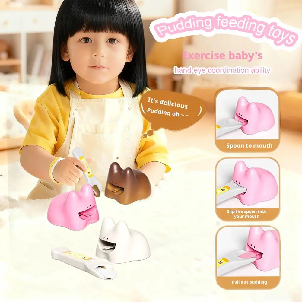 ウサギのプリンごっこ遊びセット 子供用シミュレーションプレイハウスおもちゃ 早期教育インタラクティブおもちゃ 子供に安全な素材を使用