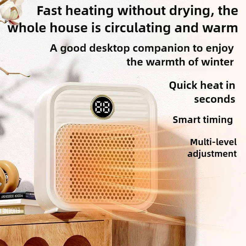 

Мини-обогреватель 2000 Вт, компактный бытовой обогреватель, настенный керамический электрический обогреватель с пультом ДУ, три режима нагрева 15-32 °