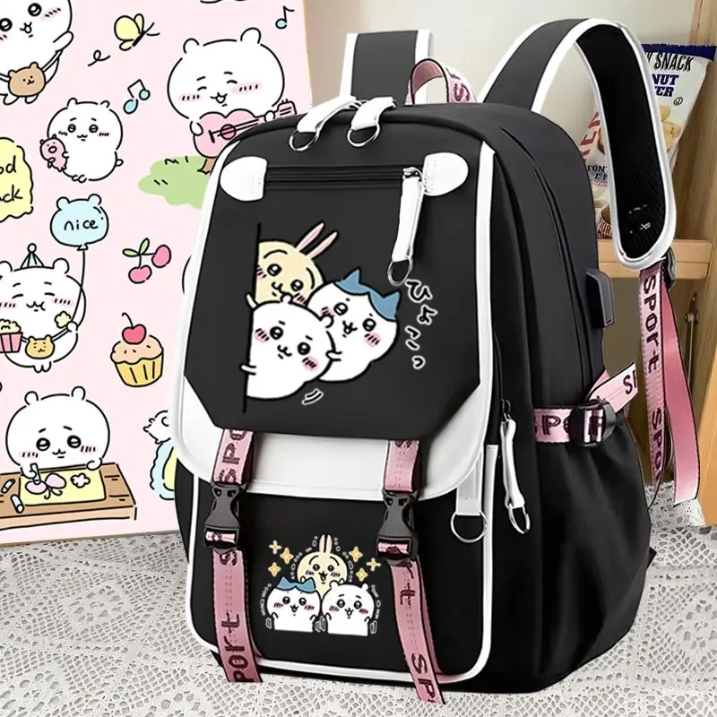 Kawaii Chiikawa Schoolbag Chiikawa Student Cute Backpack Girl Large Capacity Bags for Woman Storage Bag Travel Backpack Anime