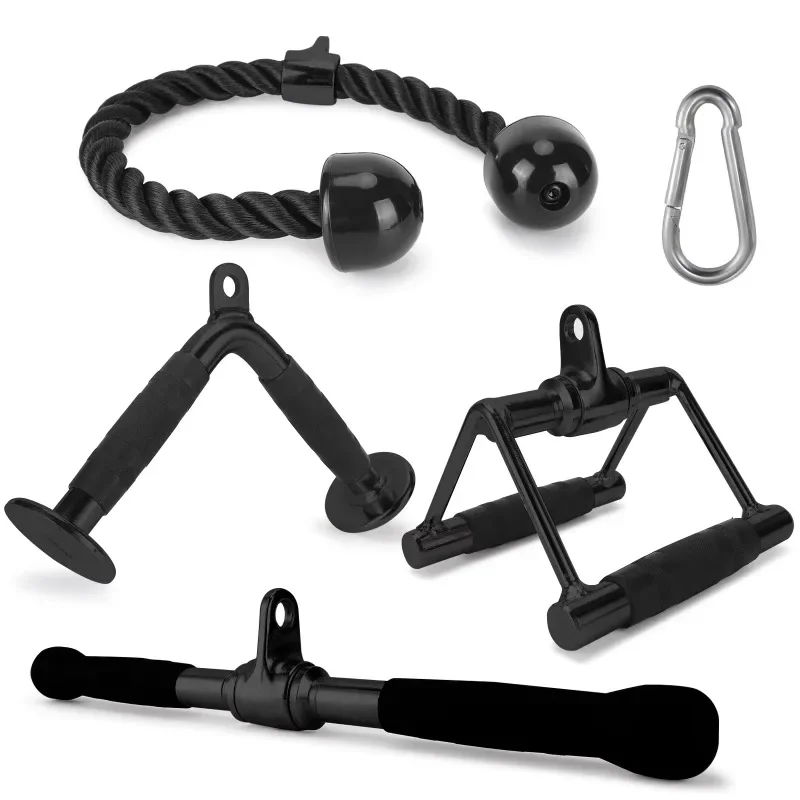 Black Pulley System Cable Accessory Set Fitness Equipment Accessories for Weightlifting