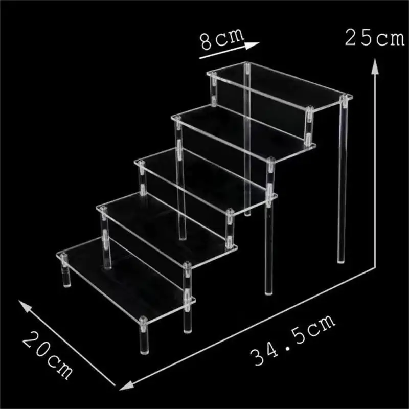 Tier Acrylic Display Stand,Clear Display Riser Rack for Cupcake,Perfume Doll Décor and Organizer Amiibo Figures