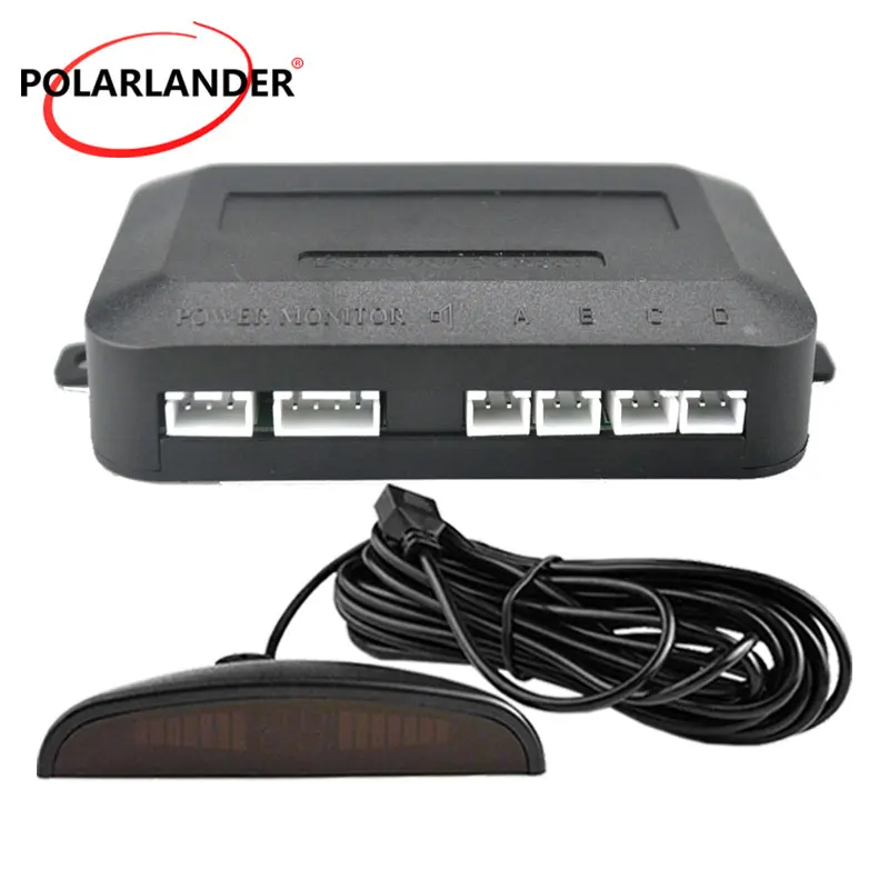 

Promotion LED display Parking Sensors for Car Assist Backup Radar Monitor System 12V 6-8/4 connection host with sticker