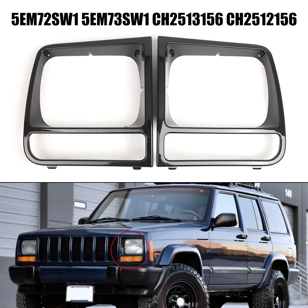 

ABS Material Headlight Cover Bolt Headlight Bezel Black ABS Material Glossy Black Finish OEM Compatible Numbers