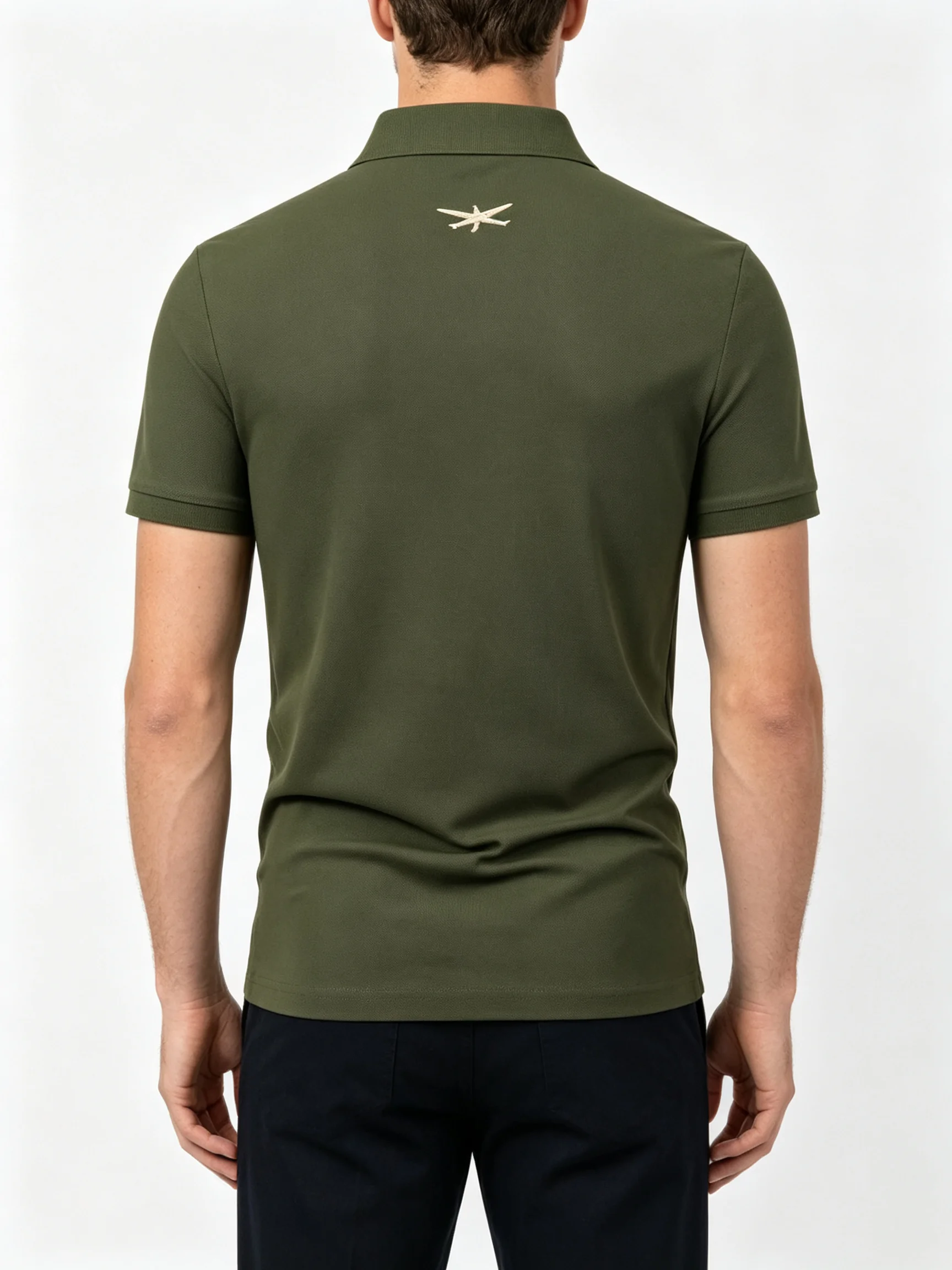 Men Lyocell Blend Short Sleeve Polo Shirt Solid Business Casual Top