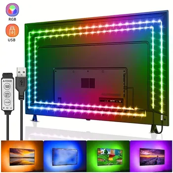 Led Lights for TV 3 Key Control Led Strip USB 5V Tape Lights for TV Backlight Home Party…