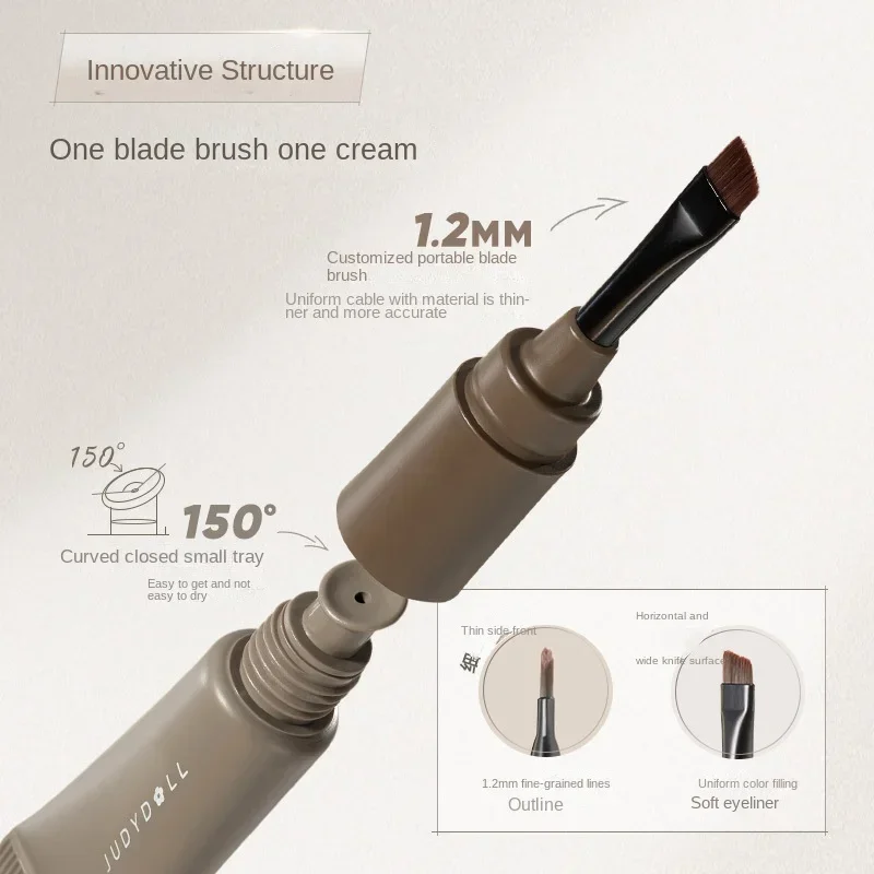 Judydoll Waterproof Wenkbrauwpotlood Pommade Wenkbrauwpasta Langdurige Waterdichte Natuurlijke Wenkbrauw Eyeliner Multifunctionele Wenkbrauwpasta