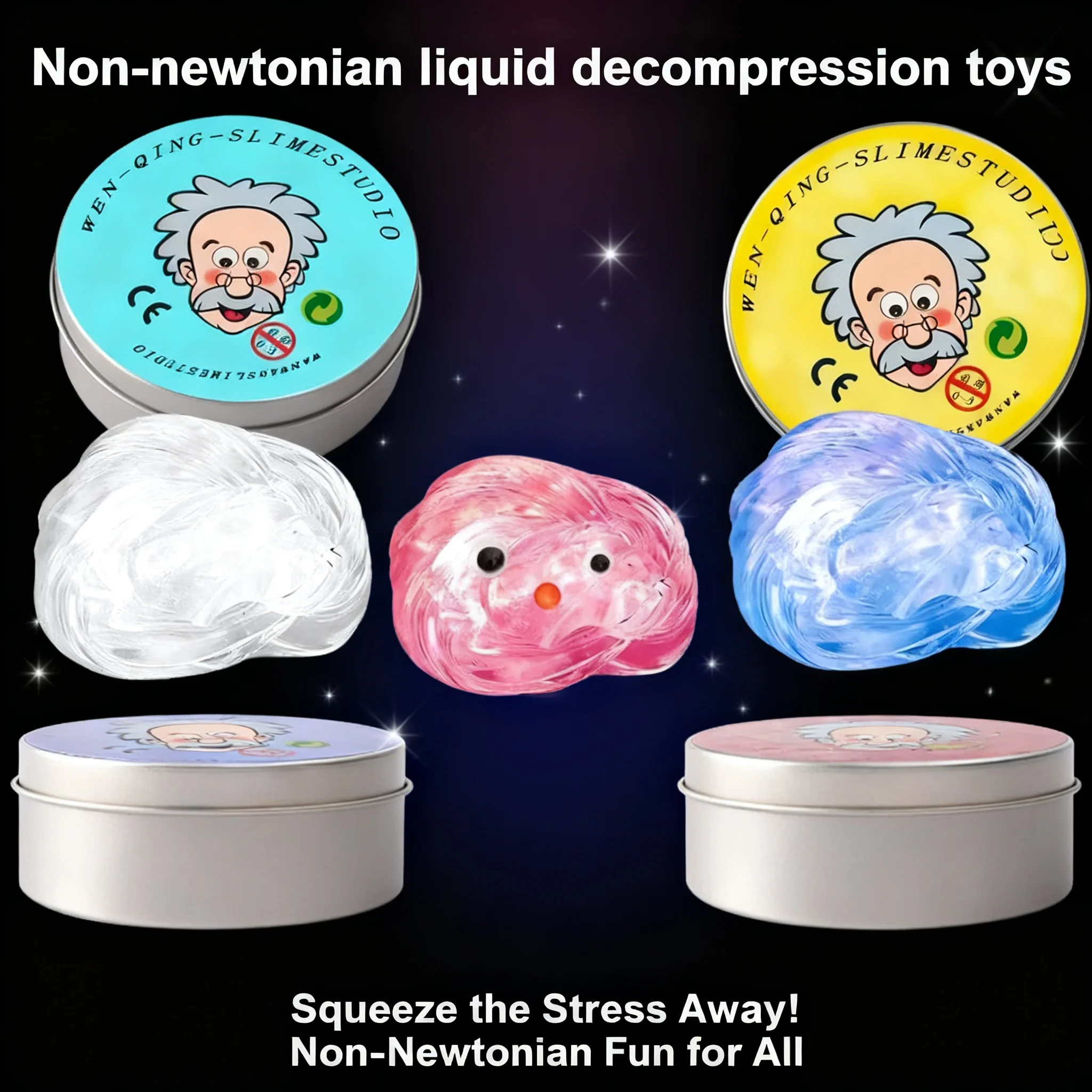 

Non-Newtonian Liquid Decompression Toys Colorful Transparent Elastic Modeling Compound Creative Non-Toxic Crafts